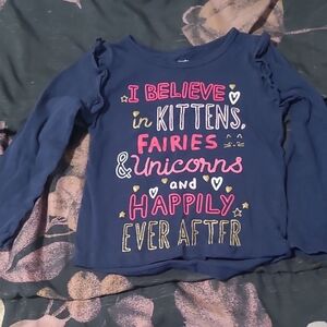 Carter's Navy Long Sleeve Tee with Whimsical Print